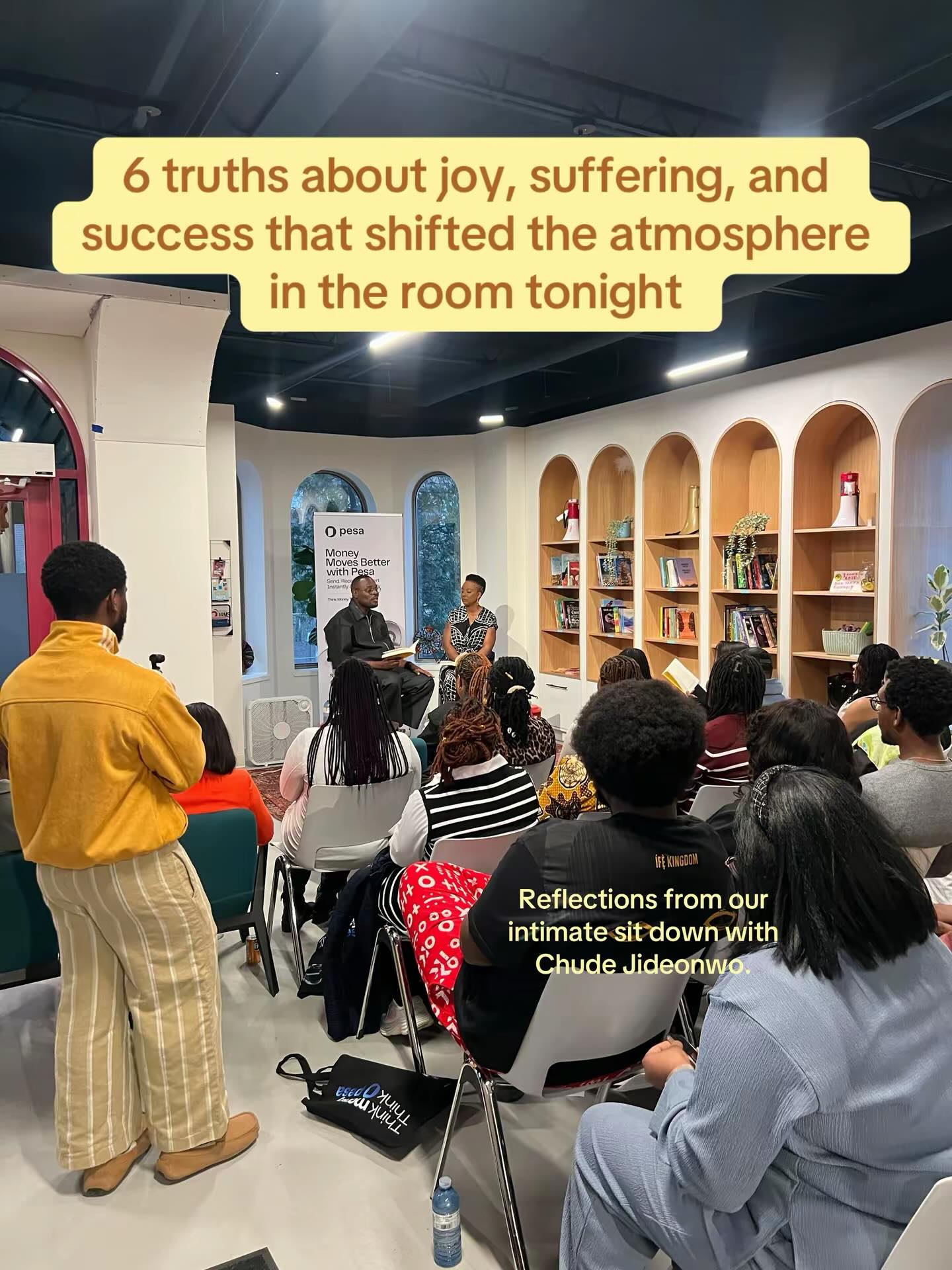 An intimate cultural conversation and sit-down with an engaged audience